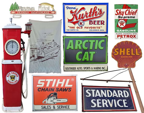 Antique items advertising