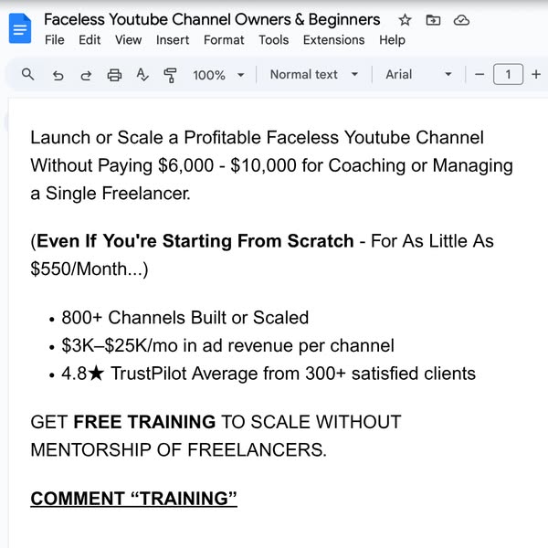 Profitable insert