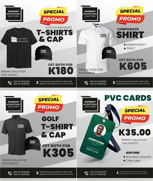 Custom apparel advertising