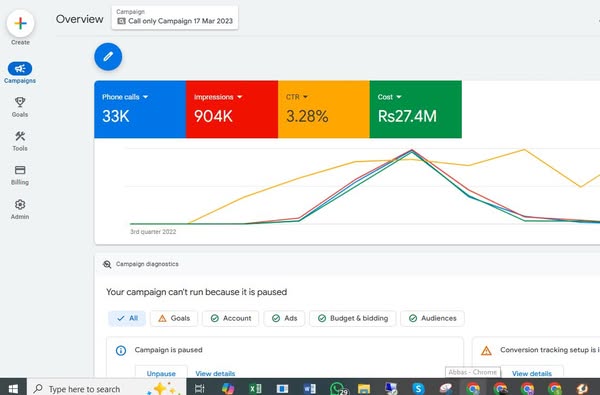 Conversion tracking setup